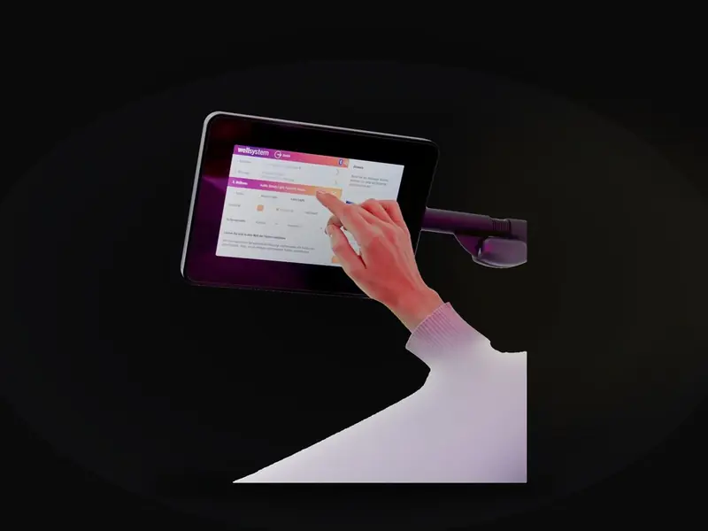 10″ rotatable touchscreen